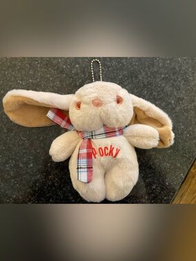 Pocky Plush Bunny Rabbit Keychain Bag Clip - 5.5” - New NWT Rare NIP